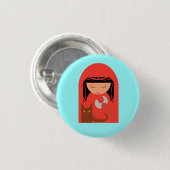 Red Riding Hood und Big Bad Wolf Button (Vorne & Hinten)
