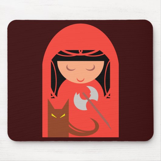 Red Riding Hood und Big Bad Wolf Mousepad (Vorne)
