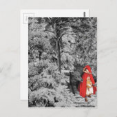 Red Riding Hood und Wolf Postkarte (Vorne/Hinten)