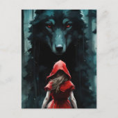 Red Riding Hood und Wolf Postkarte (Vorderseite)