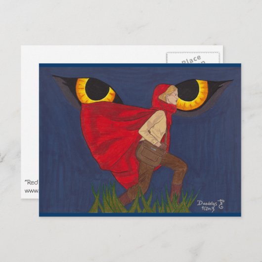 "Red Riding Hood" von Daedelys Postkarte (Vorne/Hinten)