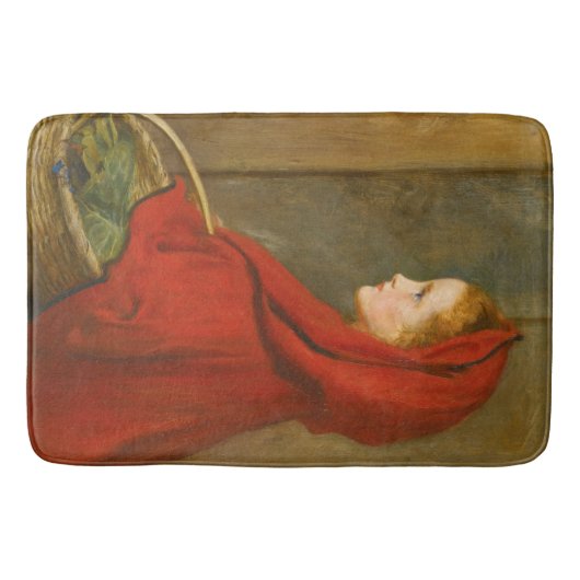 Red Riding Hood (von John Everett Millais) Badematte (Vorderseite)