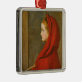 Red Riding Hood (von John Everett Millais) Ornament Aus Metall (Rechts)