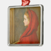 Red Riding Hood (von John Everett Millais) Ornament Aus Metall (Links)