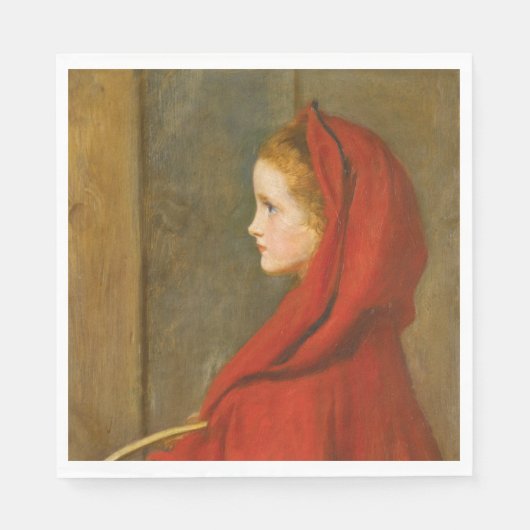 Red Riding Hood (von John Everett Millais) Serviette (Vorderseite)