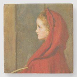Red Riding Hood (von John Everett Millais) Steinuntersetzer