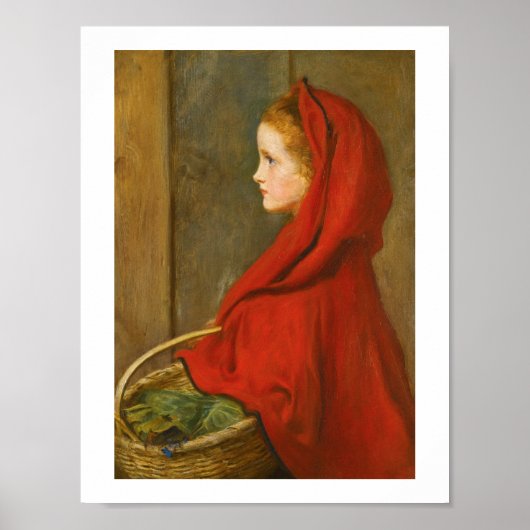 Red Riding Hood von Millais Poster (Vorne)