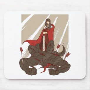 Red Riding Hood Warrior Gift For Girl Fighter Love Mousepad