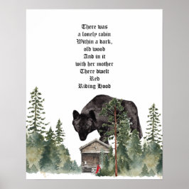 Red Riding Hood Wolf Art Print Poster