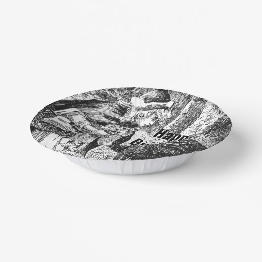 Red Riding Hood Wolf Forest Fairy Tale Birthday Pappteller (Gewinkelt)