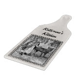 Red Riding Hood Wolf Schwarz-weiß Schneidebrett (Ecke)