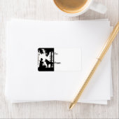 Red Riding Hood Wolf Woods Adressaufkleber (Insitu)