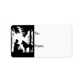 Red Riding Hood Wolf Woods Adressaufkleber (Vorne)