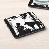 Red Riding Hood Wolf Woods Getränkeuntersetzer (Linke Seite)