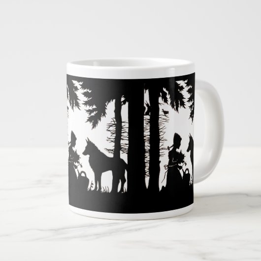 Red Riding Hood Wolf Woods Jumbo-Tasse (Vorderseite Rechts)