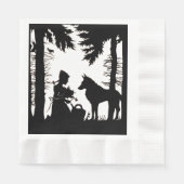Red Riding Hood Wolf Woods Serviette (Vorderseite)