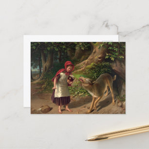 Red Ridinghood and the wolf von William Beard Feiertagspostkarte