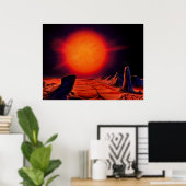 Red Riese Sun Poster (Heimbüro)