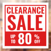 Red Rige Clearance Sale Store-Fensterheber Fensteraufkleber (Blatt 2)