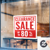 Red Rige Clearance Sale Store-Fensterheber Fensteraufkleber (Café-Fenster)