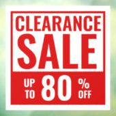 Red Rige Clearance Sale Store-Fensterheber Fensteraufkleber (Blatt 3)