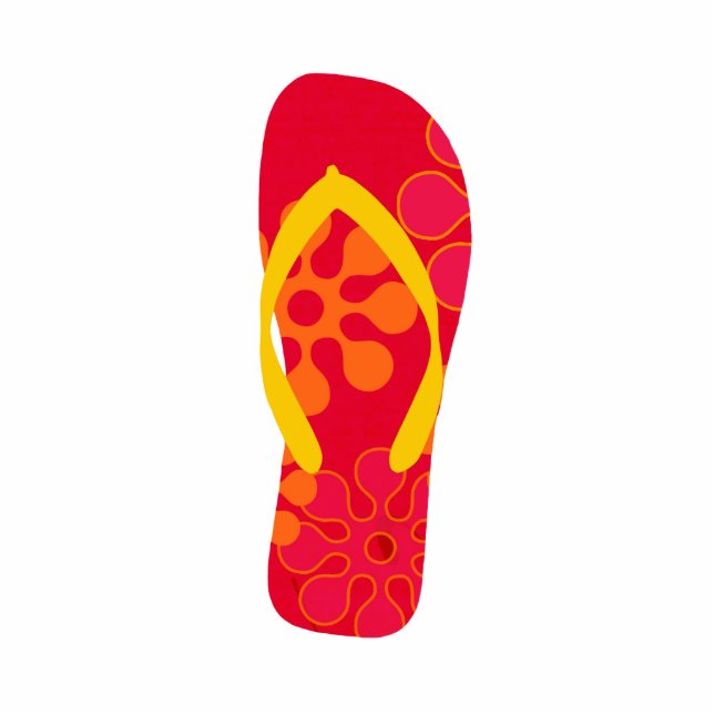 Red Right Foot Beach Sandal Tropical Holiday Tree Fotoskulptur Ornament (Vorne)