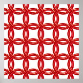 Red Rings Pattern Poster (Vorne)