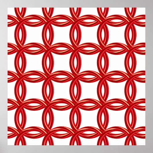 Red Rings Pattern Poster (Vorne)