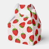 Red Ripe Strawberry and Dots Pattern Geschenkschachtel (Vorderseite)