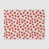 Red Ripe Strawberry and Dots Pattern Seidenpapier (Vorderseite)