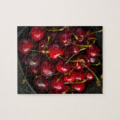 Red Ripe Sweet Cherries Berries Food Frucht Puzzle (Horizontal)