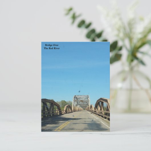 Red River Bridge bis Oklahoma Postkarte (Stehend Vorderseite)