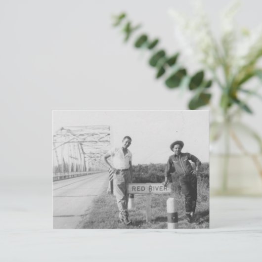 Red River Bridge Postkarte (Stehend Vorderseite)