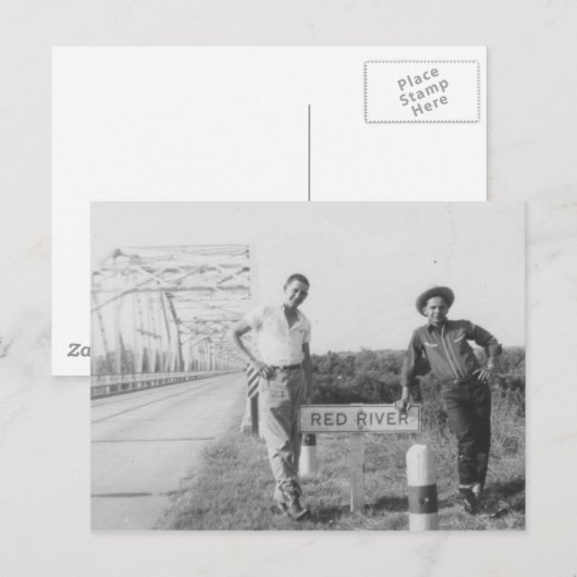 Red River Bridge Postkarte (Vorne/Hinten)