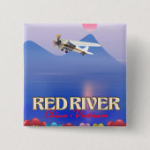 Red River Cambodia Vacation Poster Button (Vorderseite)