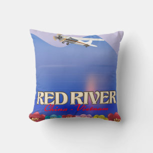 Red River Cambodia Vacation Poster Kissen