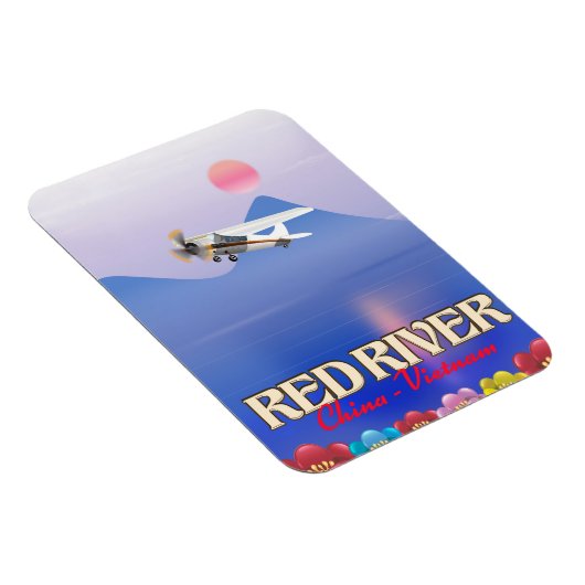 Red River Cambodia Vacation Poster Magnet (Rechte Seite)