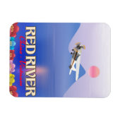 Red River Cambodia Vacation Poster Magnet (Horizontal)