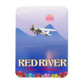 Red River Cambodia Vacation Poster Magnet (Vertikal)