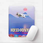 Red River Cambodia Vacation Poster Mousepad (Mit Mouse)