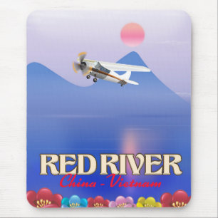 Red River Cambodia Vacation Poster Mousepad
