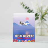 Red River Cambodia Vacation Poster Postkarte (Stehend Vorderseite)