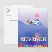 Red River Cambodia Vacation Poster Postkarte (Vorne/Hinten)