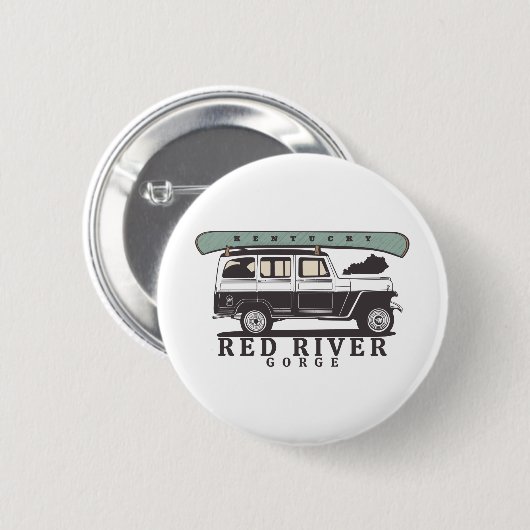 Red River Gorge Kentucky Button (Vorne & Hinten)