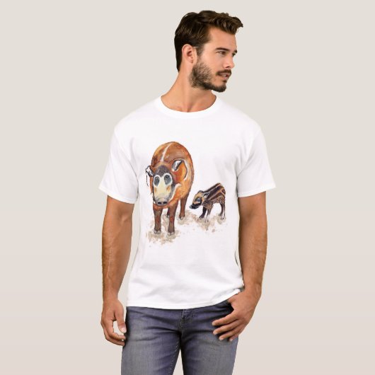 Red River Hog Artwork Men-T - Shirt (Vorne ganz)