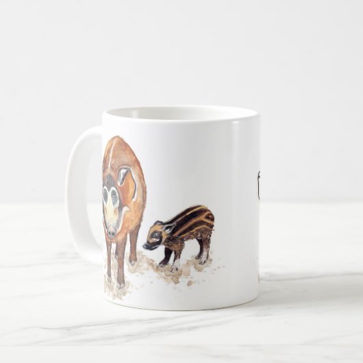 Red River Hog Artwork Tasse (Vorderseite Links)