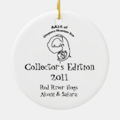 Red River Schwein-Verzierung Keramik Ornament (Hinten)