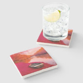 Red River Sunrise Steinuntersetzer (Seitenansicht)