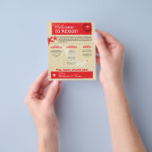 Red Riviera Maya Mexico Hochzeitserklärung Flyer (Gruppe)