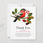 Red Robin | Beileid bird Vielen Dank Dankeskarte (Vorderseite)